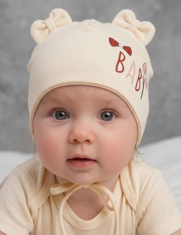 Czapka dla dziewczynki z wiązaniem baby.jpg