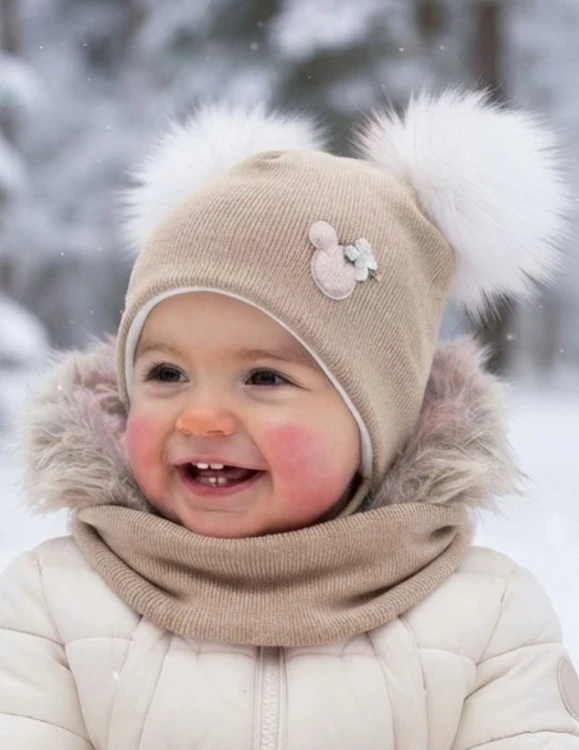 Czapka zimowa z pomponami Myszka (3).jpg